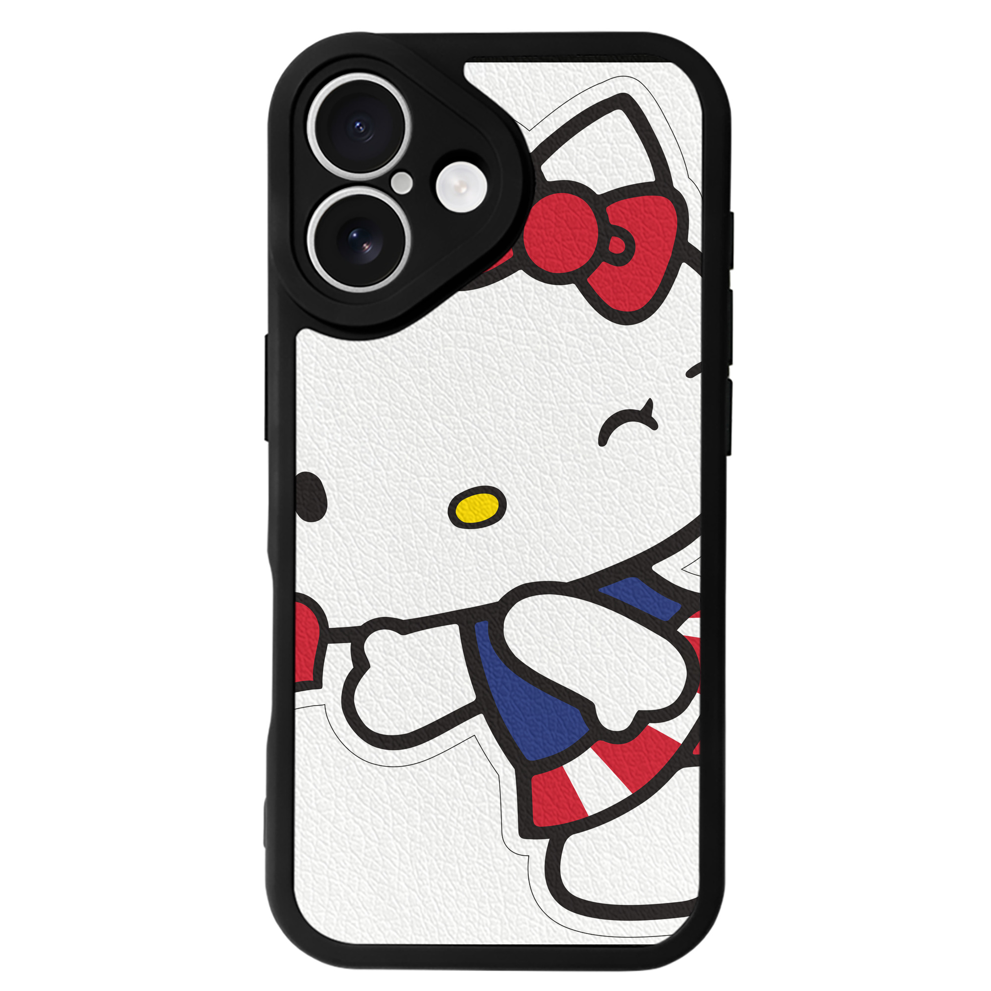 （画像用） Hello Kitty ハローキティ 【iPhone 16シリーズ対応】シリコンスマホケース（レザー調） 材質：シリコン